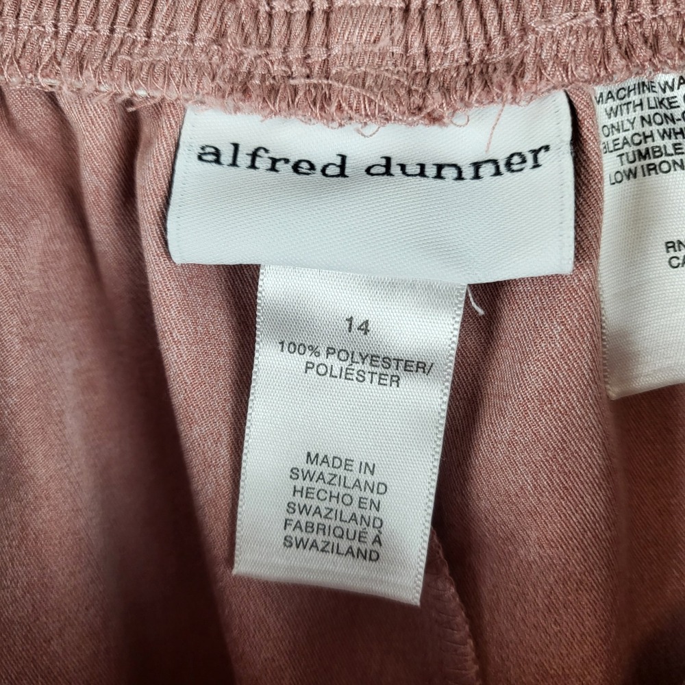 Alfred Dunner Women's Rose Pink Elastic Waist Polyester Pants Size 14 - Picture 4 of 6
